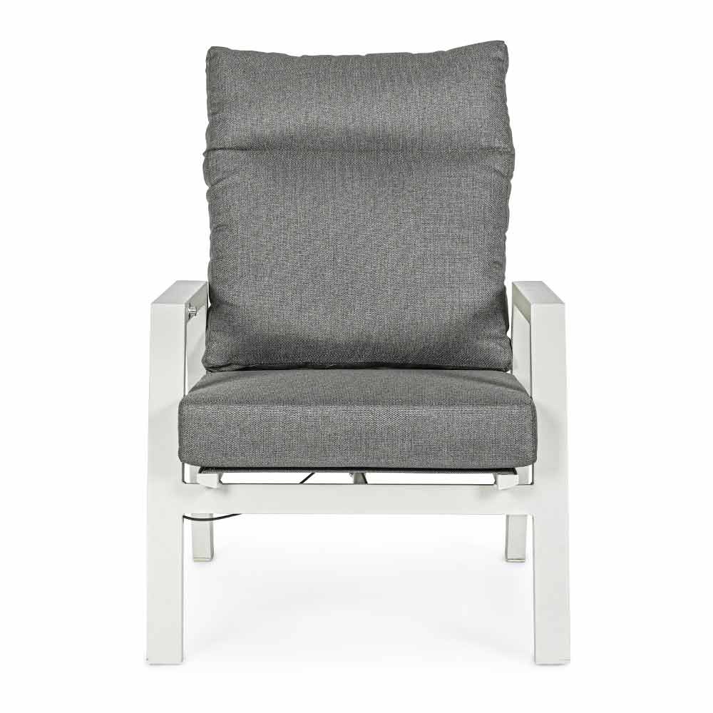 Sessel mit Aluminiumgestell und Rückenlehne, 2-teilig verstellbarer
