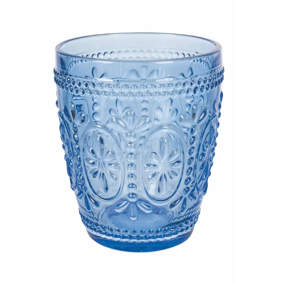 12 Wassergläser 300 ml aus Glas in 4 verschiedenen Blautönen - Kometen Viadurini