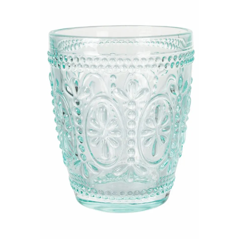 12 Wassergläser 300 ml aus Glas in 4 verschiedenen Blautönen - Kometen Viadurini