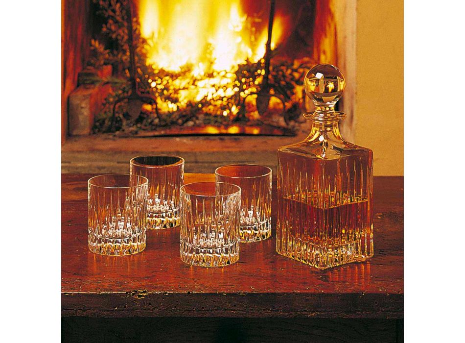 12 Low Whisky Gläser oder Tumbler Wasser in ökologischen Kristallen - Voglia Viadurini