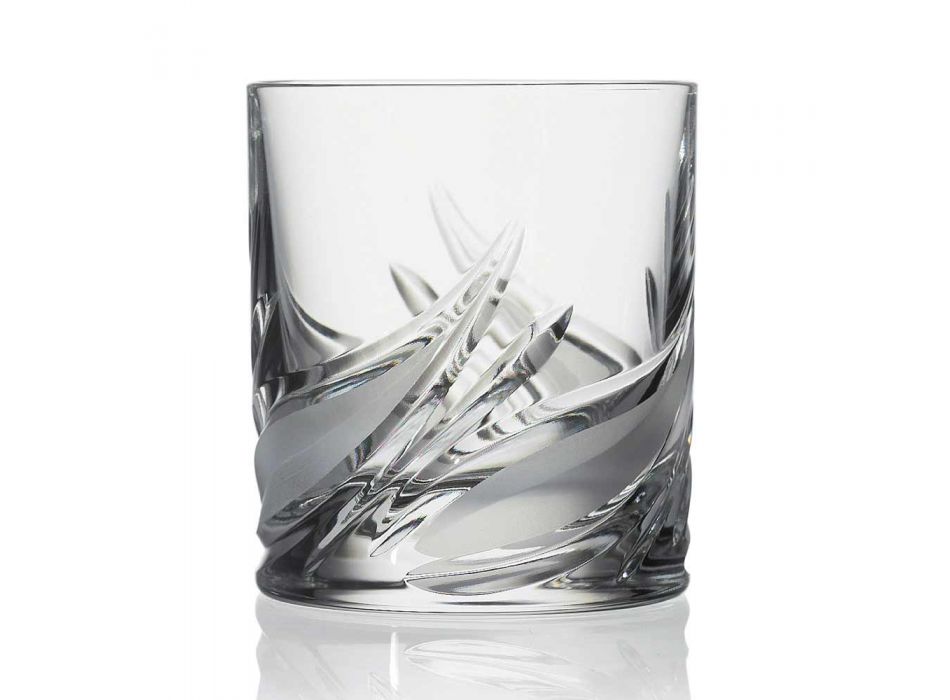 12 Double Old Fashioned Tumbler Whiskygläser mit niedrigem Kristallgehalt - Advent Viadurini