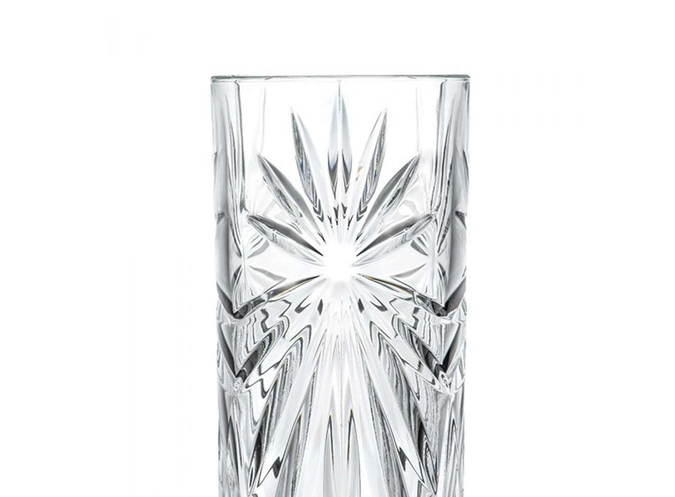 12 Highball Tumbler Hohe Cocktailgläser im Eco Crystal Design - Daniele Viadurini