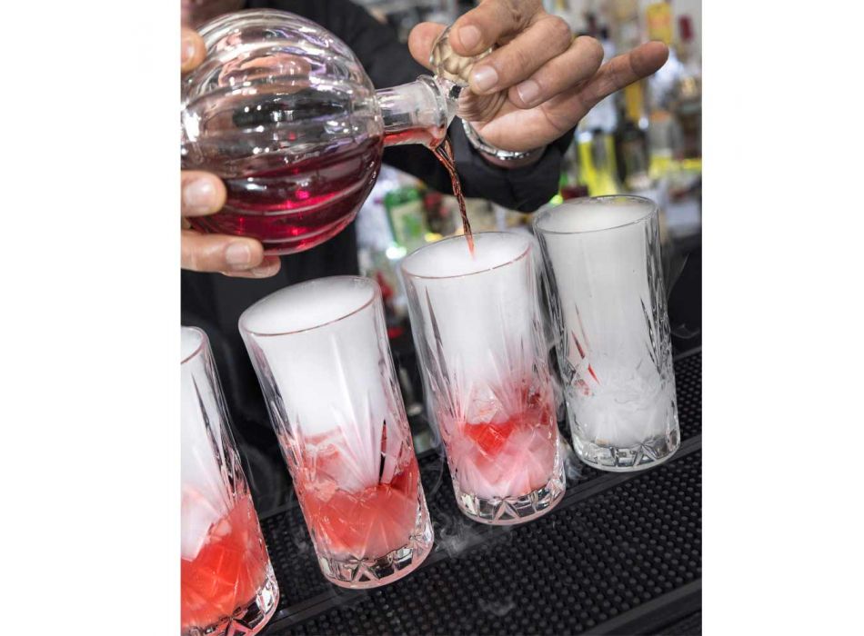 12 Tumbler Alto Highball Gläser für Cocktail in Eco Crystal - Cantabile Viadurini