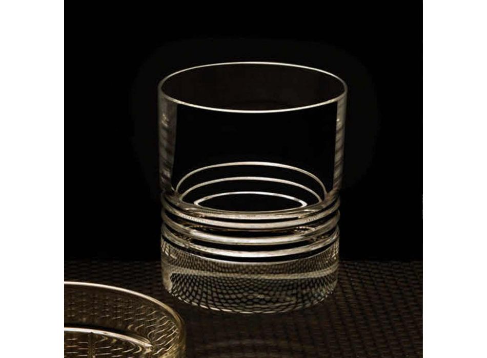 12 Tumbler Double Old Fashioned Crystal Whisky Gläser - Arrhythmie Viadurini
