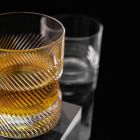 12 Whisky- oder Wassergläser im Vintage-Design mit Öko-Kristalldekoration - taktil Viadurini