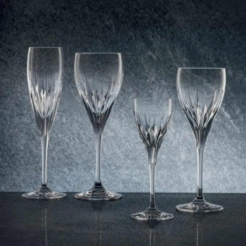 12 handdekorierte Weißweingläser aus ökologischem Luxuskristall - Voglia