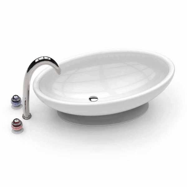 Aufsatzwaschbecken in modernem design egg made in italy