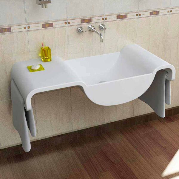 Waschbecken modern weiß onda made in italy