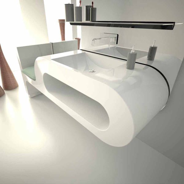 Design waschbecken weiß, schwarz oder bordeaux garfish