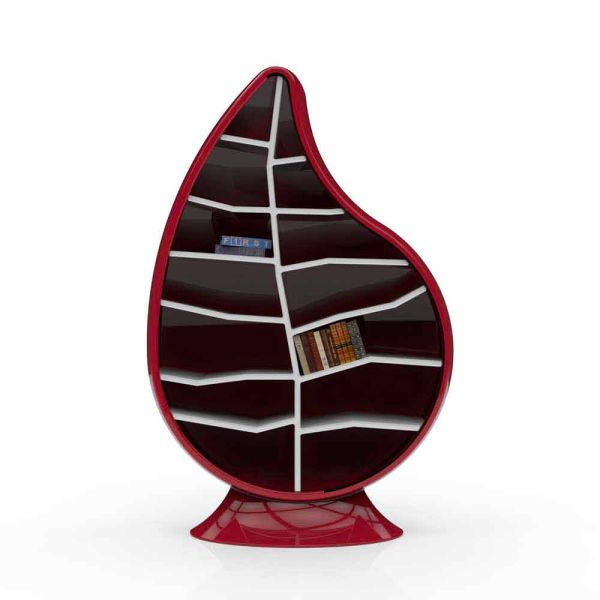 Bücherregal aus solid surface clorofilla in modernem design made in italy