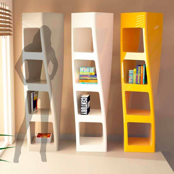 Bücherregal aus solid surface in modernem design collins
