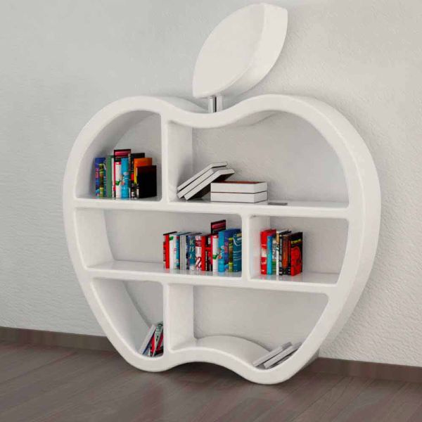 Bücherregal modern rot, weiß oder grau gluttony