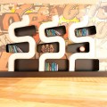 Bücherregal in modernem Design aus Solid Surface® Ser P Made in Italy