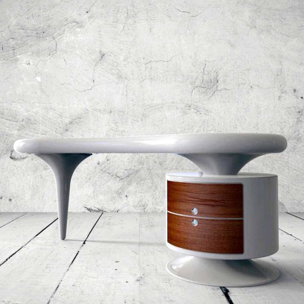 Schreibtisch in modernem design bean weiß, rot oder schwarz