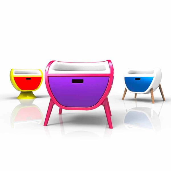 Nachttisch in modernem design gauche made in italy