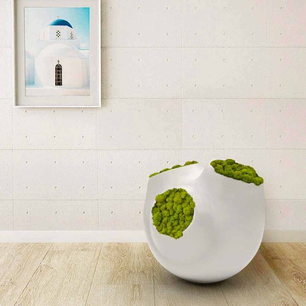 Dekorative vase in modernem design luna made in italy