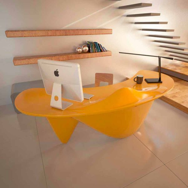 Moderner schreibtisch handmade aus italien sinuous