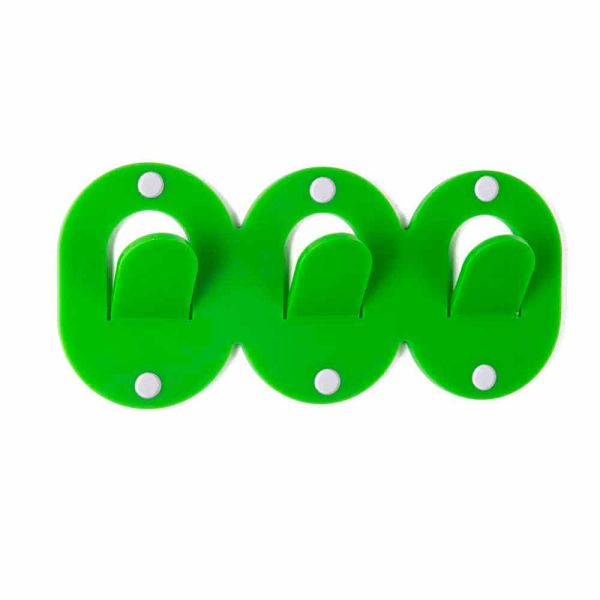 2 dreifacher wandhalter im farbigen plexiglas-clip-design - freddie