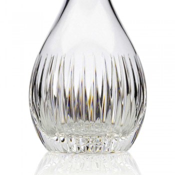 2 Weinflaschen aus ökologischem Kristall handgemahlener italienischer Luxus - Wunsch