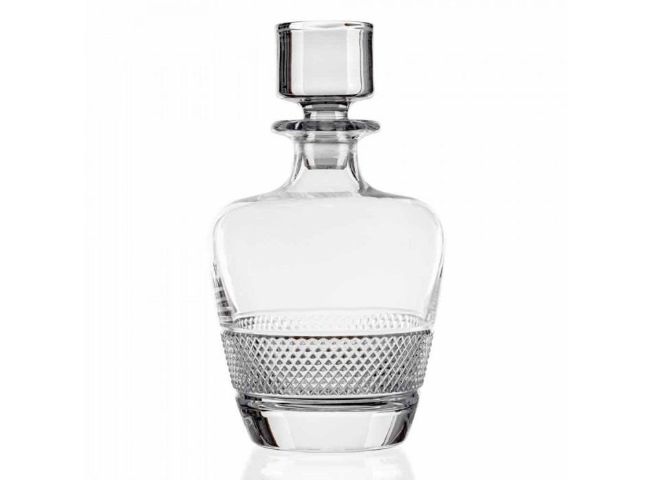 2 Whiskyflaschen im ökologischen Kristall Elegantes Design - Milito Viadurini