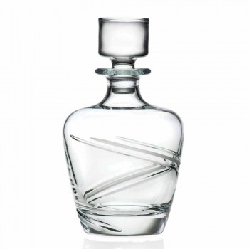2 Whiskyflaschen aus italienischem handwerklichem ökologischem Kristall - Zyklon