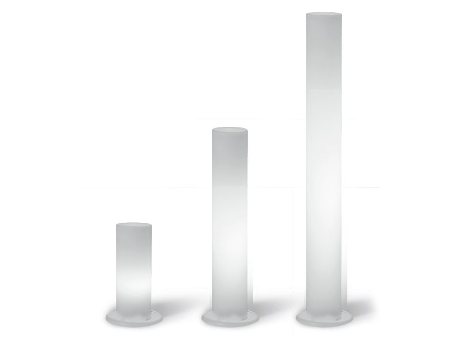 2 Säulenleuchten für den Außenbereich mit Kunststoff- oder Metallsockel Made in Italy - Ninfa Viadurini
