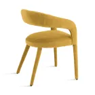 2 gepolsterte Sessel mit Bouclé-Bezug und bezogenem Gestell - Domenica Viadurini