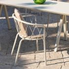 2 Outdoor-Sessel aus lackiertem Metall stapelbar Made in Italy - Adia Viadurini