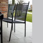 2 klassisch designte Metall-Gartensessel, hergestellt in Italien - Solis Viadurini