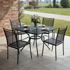 2 klassisch designte Metall-Gartensessel, hergestellt in Italien - Solis Viadurini