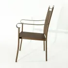 2 klassisch designte Metall-Gartensessel, hergestellt in Italien - Solis Viadurini