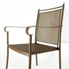 2 klassisch designte Metall-Gartensessel, hergestellt in Italien - Solis Viadurini