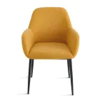 2 Bouclé-Stoffsessel in verschiedenen Farben und Metallgestell - Teodora Viadurini