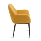 2 Bouclé-Stoffsessel in verschiedenen Farben und Metallgestell - Teodora Viadurini