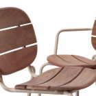 2 Gartenstühle aus Stahl und Sapelli-Mahagoni, hergestellt in Italien – Sisiwood Viadurini