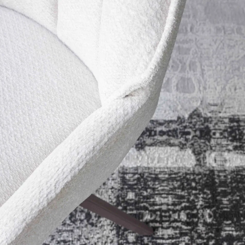 2 Indoor-Stühle aus bronzefarbenem Metall mit Sitzfläche aus Bliss-Stoff - Varen Viadurini