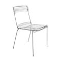 2 stapelbare Stühle aus Plexiglas und Eisen, hergestellt in Italien – Timon