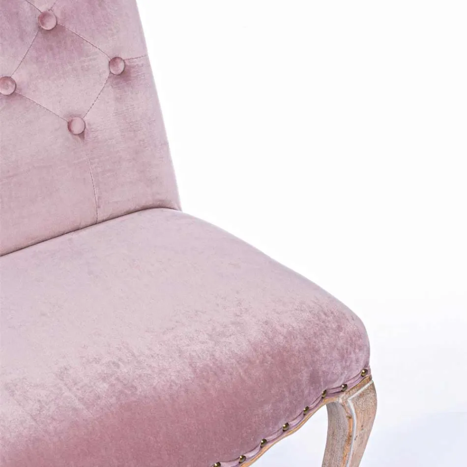 2 Esszimmerstühle mit gepolstertem und gepolstertem Sitz Homemotion - Mania Viadurini