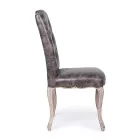 2 Esszimmerstühle mit gepolstertem und gepolstertem Sitz Homemotion - Mania Viadurini