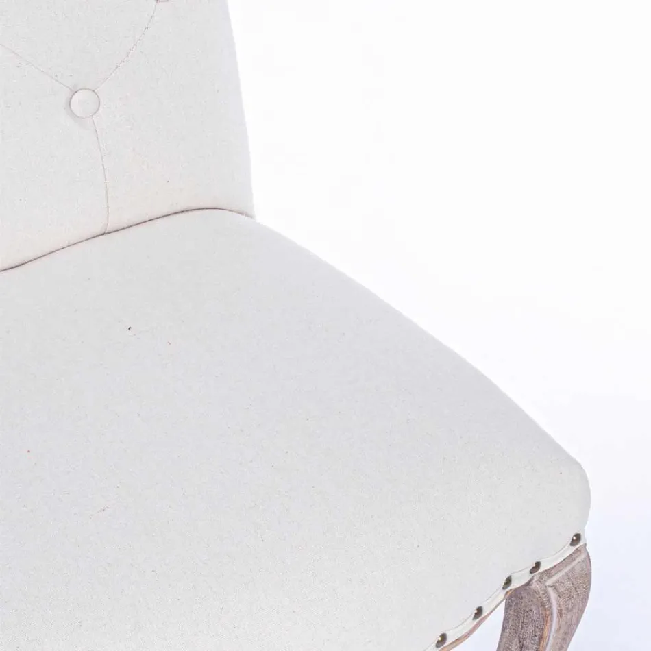 2 Esszimmerstühle mit gepolstertem und gepolstertem Sitz Homemotion - Mania Viadurini