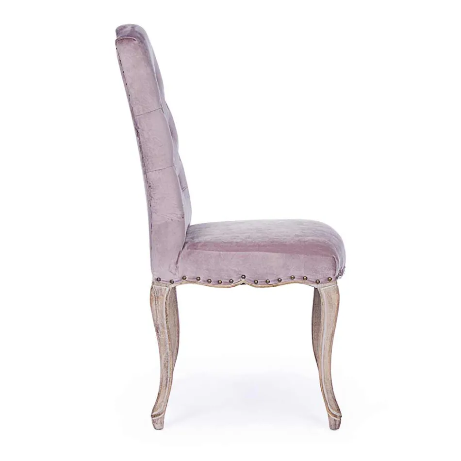 2 Esszimmerstühle mit gepolstertem und gepolstertem Sitz Homemotion - Mania Viadurini