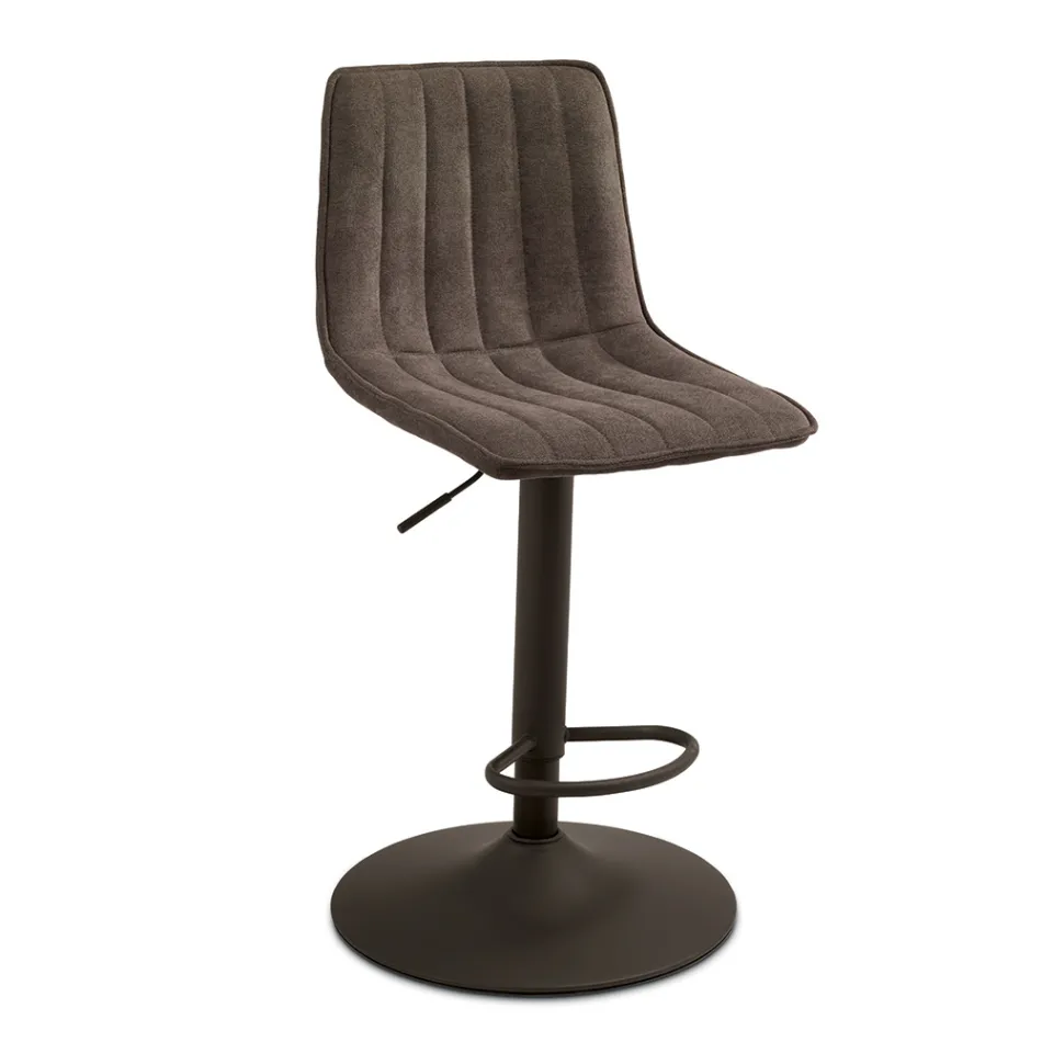 2 Wohnzimmerhocker mit gepolsterten Stoffsitzen in verschiedenen Farben - Impeto Viadurini