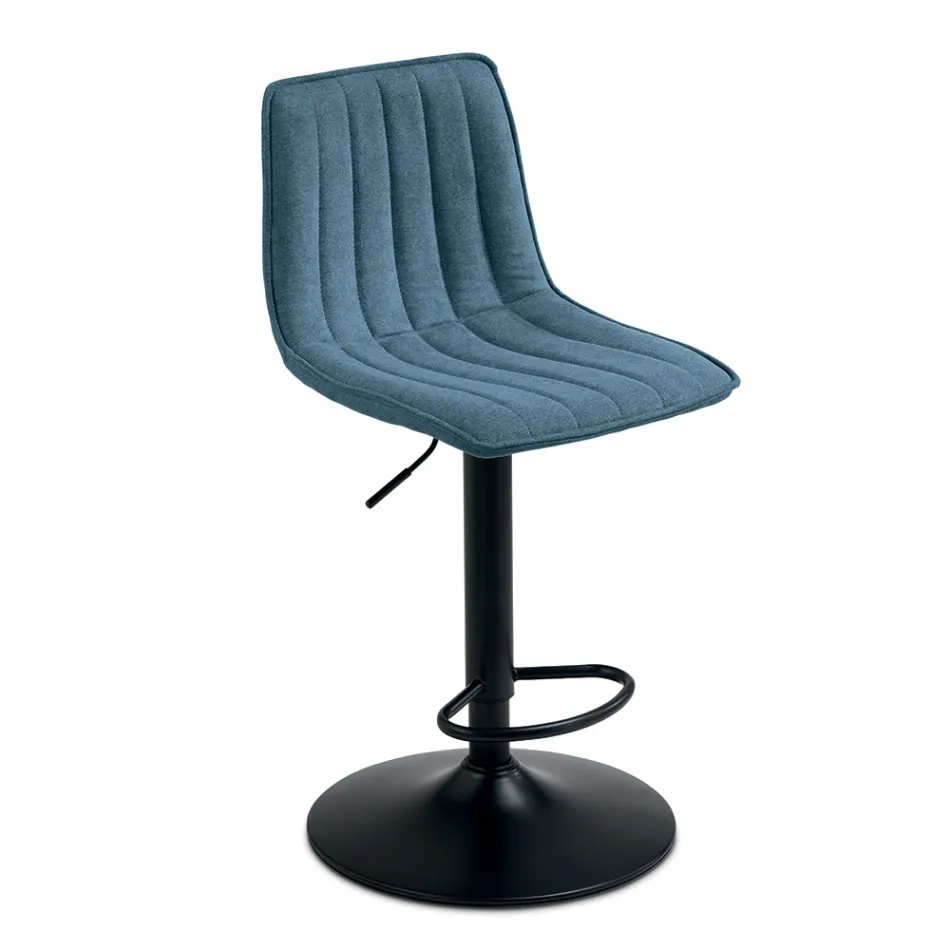 2 Wohnzimmerhocker mit gepolsterten Stoffsitzen in verschiedenen Farben - Impeto Viadurini