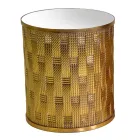 2 Couchtische aus goldenem Metall mit Spiegelplatte - Cliff Viadurini