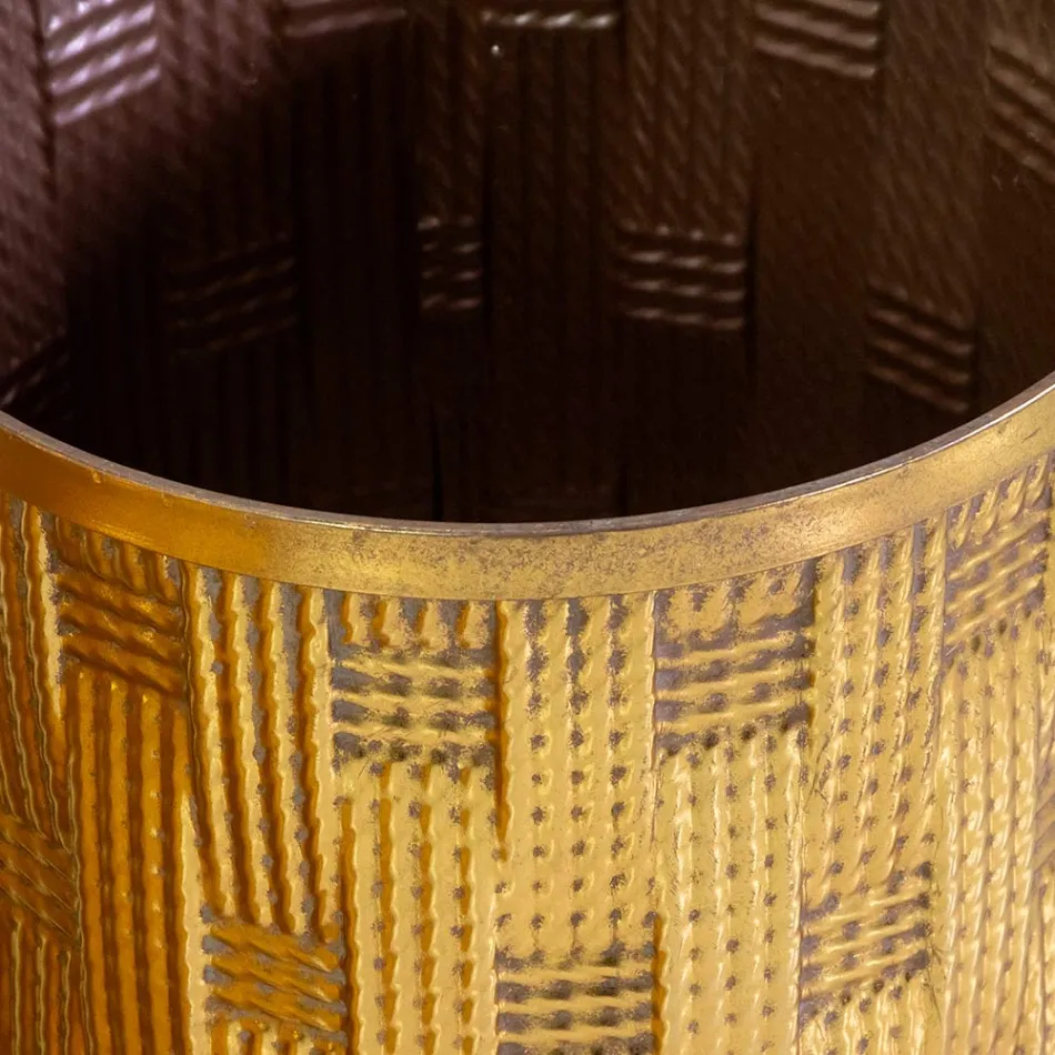 2 Couchtische aus goldenem Metall mit Spiegelplatte - Cliff Viadurini