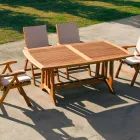 Amalfi Real Teak ausziehbarer Tisch Viadurini