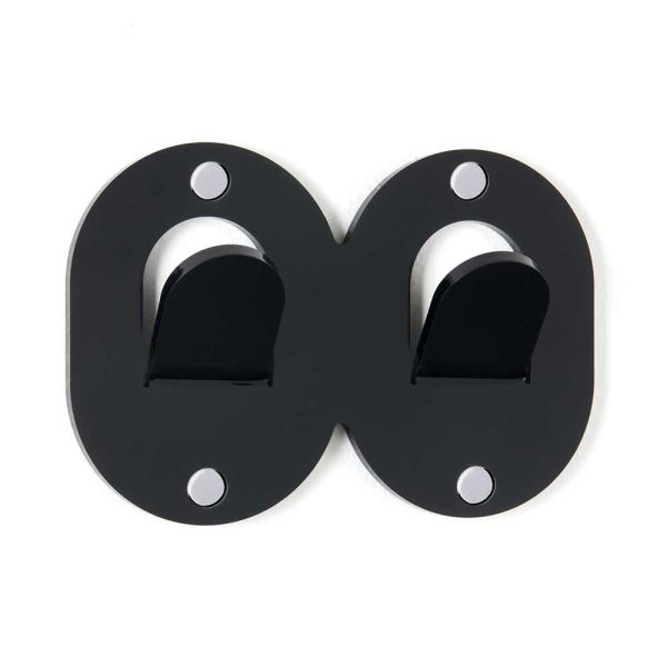 3 wandhalterungen aus farbigem plexiglas italienisches design doppelclip - freddie