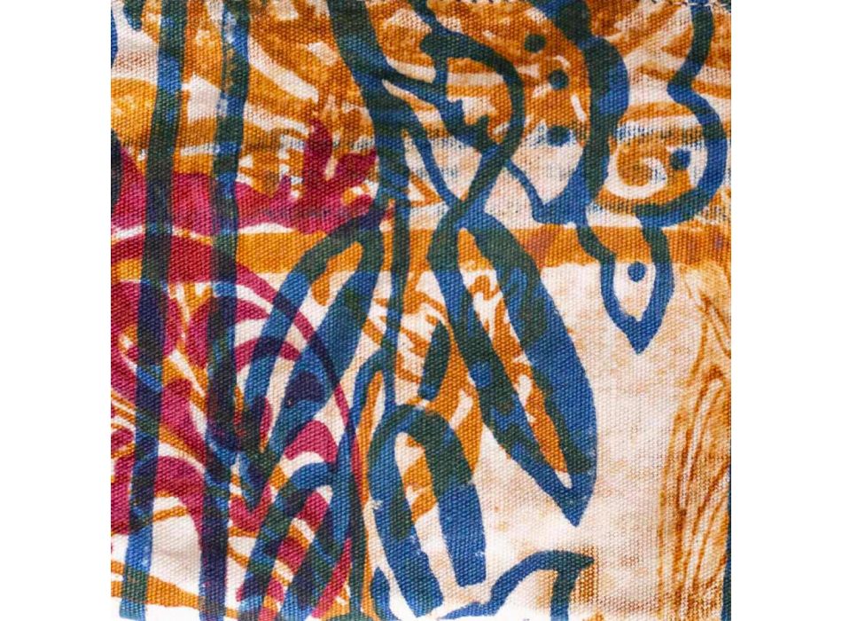 3 handbedruckte Baumwollkupplungen in Einzelstücken - Viadurini von Marchi