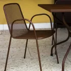 4 traditionelle Gartensessel aus Metall, hergestellt in Italien - Edris Viadurini