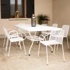 4 traditionelle Gartensessel aus Metall, hergestellt in Italien - Edris Viadurini